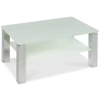 Arteca Couchtisch Modul A 100x65cm Glas Silber Chrom