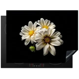 MuchoWow Herd-Abdeckplatte Blumen - Gänseblümchen - Weiß - Botanisch - Natur, Vinyl, (1 tlg), Ceranfeldabdeckung Küche, Herdabdeckplatte Einteilig, 70x52 cm bunt 70 cm x 52 cm x 0.2 cm