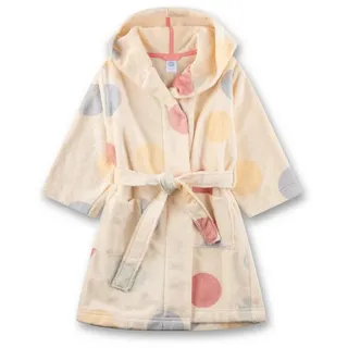 Sanetta Mädchen-Bademantel beige Dots | Hochwertiger und kuscheliger Bademantel aus Baumwolle. - 116