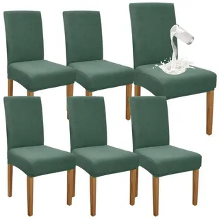 LuxusKollektion Hängedekoration Stuhlhussen Esszimmer wasserdicht abnehmbar hoher 6er Set Matcha Grün