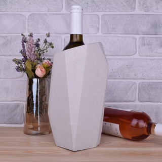 Weinkühler Flaschenkühler Massif Design aus Beton grau Tisch Wohnzimmer Küche Unikat Handarbeit Dekoration
