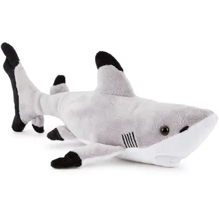 Zappi Co Plüsch-Hai mit Schwarzer Spitze Spielzeug (30cm Länge) Gestopftes, weiches, kuscheligesTiersammlung für das Neugeborene Kind, erstes Kind
