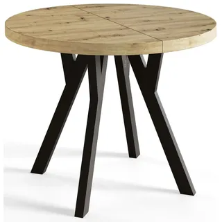 alpi möbel OVO Ø 100-200 cm beige/schwarz