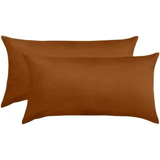 Traumschlaf Kissenbezug Edel-Linon 40 x 80 cm Braun