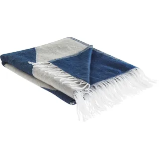 Beliani Halede Kuscheldecke 130 x 170 cm Blau