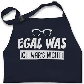 Shirtracer Kochschürze Egal was ich wars nicht I, (1-tlg), Kinder Lustige Witzige Schürze blau 43 cm x 53 cm