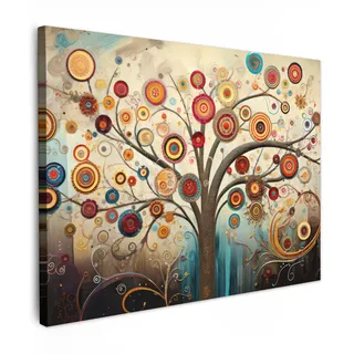 onlywow Baum Leinwand 80x60 cm