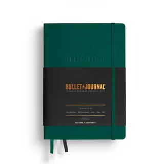 LEUCHTTURM1917 368952 Bullet Journal - Edition 2, Notizbuch Medium (A5), Hardcover, 206 nummerierte Seiten, 120 g/m2 Papier, dotted, Green23