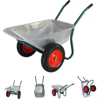 Trutzholm 2-Rad Schubkarre 100 l Silber