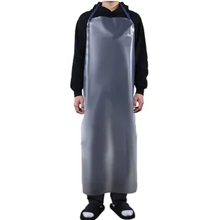 FUANA Transparente PVC-Schürze zum Kochen, Backen, Reinigen, öl- und wasserdicht, leicht zu reinigen, 120 x 65 cm