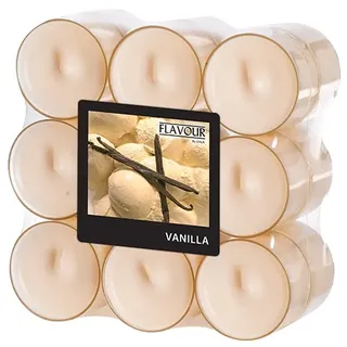 Papstar Duftteelichter, Vanilla, Ø 38 mm · 24 mm, "Flavour", 6 x 18 Stück