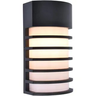 Eco-Light Leuchten Außenwandleuchte Fulton,moderne Wandlampe aus Aluminium in Mattschwarz,Außenleuchte m. E27 Fassung max. 40 Watt (1-flammig),stylische Wandleuchte,Fassadenlampe