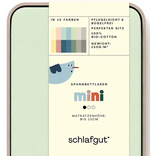schlafgut Spannbettlaken Jersey 60-70 x 120-140 cm grün