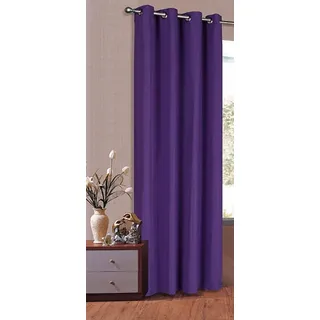 Gardinenbox Vorhang Blickdicht Ösen 140 x 225 cm Lila 3 St.