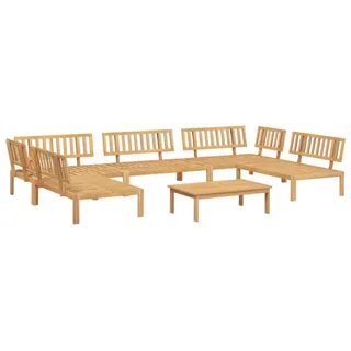 vidaXL Sofaelement 6-tlg. Garten-Sofagarnitur aus Paletten Massivholz (1 St) braun