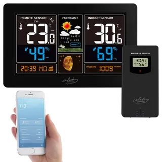 Infactory WLAN-Funk-Wetterstation XL-Farbdisplay