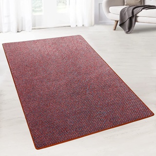 Floordirekt 1A Teppich-Läufer auf Maß gekettelt | Ponto rot | Verschiedene Größen (100x300 cm)