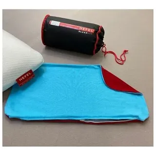 Hefel Kissenbezug für Sport Reisekissen oder Cool Reisekissen Jerseybezug 100% Baumwolle 25x45 cm Kissen-Bezug (Türkis/Rot)