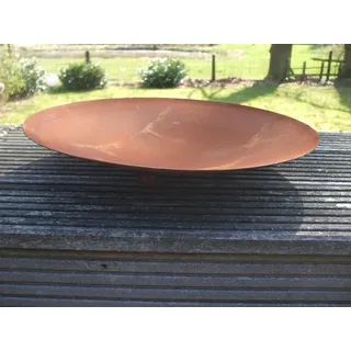 Deko-Impresion Dekorative Eisenschale auf Kugeln, Pflanzschale, Dekoschale, Rost, 42