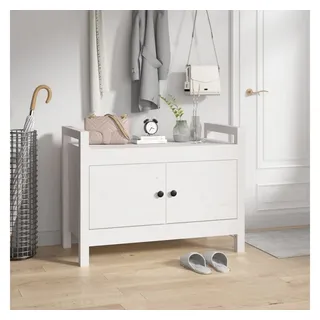 vidaXL Sitzbank Flurbank Weiß 80 x 40 x 60 cm