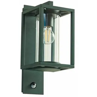 LUCANDE Außenwandleuchte Aluminium 22,5 cm x 16 cm x 38 cm mit Bewegungsmelder grün