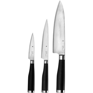 WMF Messer-Set 3-teilig YARI, Edelstahl - Pakka-Holz - mit Damaszener-Maserung - 3-teilig