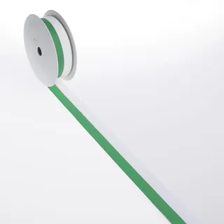 Deko AS GmbH Dekoband Polyester grün/weiß 15 mm x 25 m
