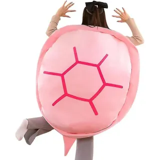 Riesenschildkröten-körperkissen Für Erwachsene – Lustiges Riesenschildkröten-kostüm – Gewichtete Plüschschildkröte, Großes Rosa Schildkröten-körperkissen (80 Cm)
