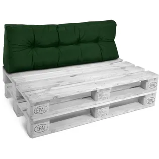 Beautissu ECO Style Palettenkissen Rücken 120x40x10cm Dunkelgrün