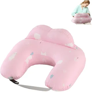 TOPCHANCES Stillkissen Stillkissenbezug Aus 100% Baumwolle Klein Für Baby,Motherhood Stilleinlagen Atmungsaktives,Herausnehmbares Und Waschbares Erstausstattung (Eisbärenpulver 65×55cm)