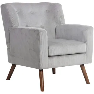 CLP Sessel Kioni Cordbezug, Polstersessel mit Armlehnen, Ohrensessel bis 150 kg, Relaxsessel, Fernsehsessel, Wohnzimmer