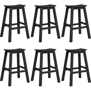 Garten Bar Set 6 pcs Schwarz HDPE - Schwarz