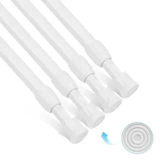 HOTUT Teleskopstange, 4 Stück Klein Ausziehbare Klemmstange, Klemmstange ohne Bohren, verstellbare kleine Spannstange für Duschvorhangstange,Kleiderstange,Schränke,Bücherregal(30-50cm)