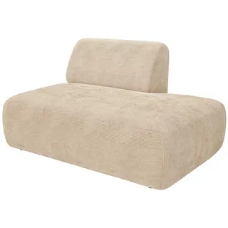 Vente-Unique Recamiere, Beige, Textil, Uni, 1-Sitzer, 130x73x97 cm, Wohnzimmer, Sessel, Relaxliegen