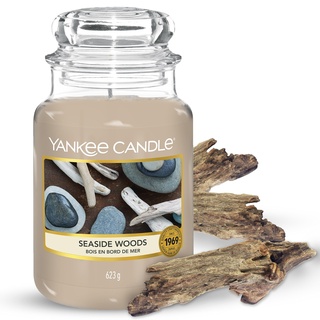 Yankee Candle Duftkerze im Glas (groß) | Seaside Woods | Brenndauer bis zu 150 Stunden