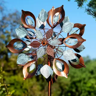 Lariander Windspiel, Outdoor, für Hof und Garten, aus Metall, große Windspiele und Skulpturen, 213 cm hoch, Windmühlen, Hofdekoration, Geschenke für Familie und Freunde