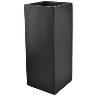 Flingora Bodenvase Temple, mit Einsatz - Fiberglas - Indoor & Outdoor - Samtschwarz - Höhe 75 cm schwarz 31 cm x 75 cm x 31 cm