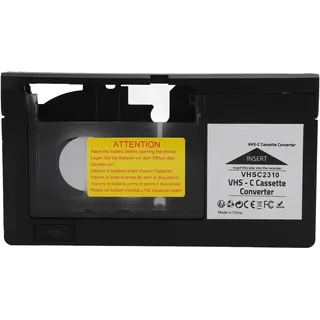 Hamwesh VHS-C-Adapter, Motorbetriebener VHS-Kassettenadapter, VHSC-zu-Adapter mit EIN-Tasten-Steuerung für Standard-Videorecorder-Camcorder-Wiedergabeaufzeichnung