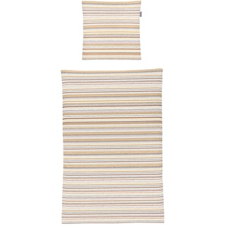 Irisette Seersucker-Bettwäsche EASY, Mehrfarbig - 135 x 200 cm - Baumwolle - mit Reißverschluss