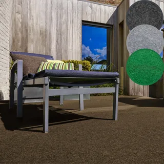 Andiamo "Edinburgh, Gesamthöhe ca. 4 mm" rechteckig aus Nadelfilz, mit Drainagenoppen, für Balkon, Terasse, Wintergarten
