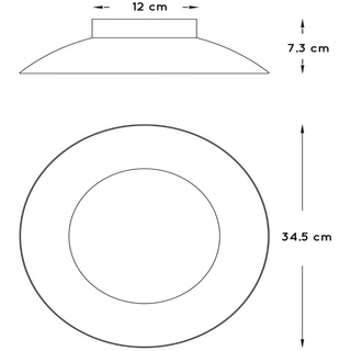 LED-Deckenleuchte Foskal messing, Ø 34,5 cm