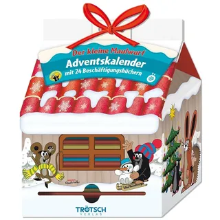 Trötsch Der kleine Maulwurf Adventskalender Haus mit 24 Minibüchern: Weihnachtskalender Pauli