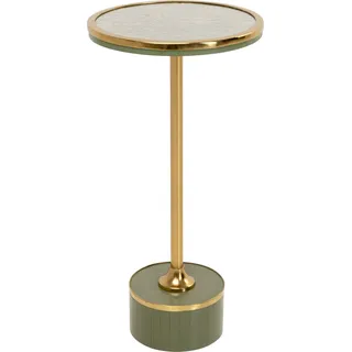Kare Design Besitelltisch Grazia Crack, Grün/Gold, Ø25cm, Ablagetisch, Couchtisch, Wohnzimmertisch, Blumenständer