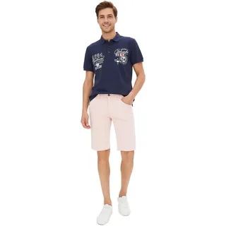 trendige Herren Bermuda Chino-Shorts Baumwoll-Bermuda kurze Hose Slim-Fit 943631 Alt-Rosa - 66