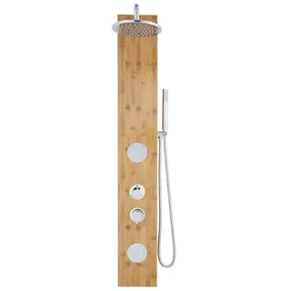 vente-unique Duschsäule SOLAL Naturfarben Hell 20 x 140 cm - Bambus -