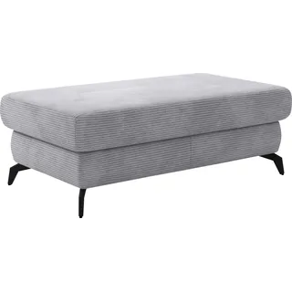 Polsterhocker SIT & MORE "Bolero", silber, B:121cm H:45cm T:67cm, 100% Polyester, Hocker
