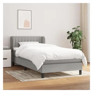 vidaXL Boxspringbett 100 x 200 cm Hellgrau