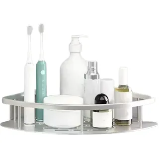 Eck-Wandregal, dreieckig, für Badezimmer, Wandhalterung, Organizer für Badezimmer, Eckregal ohne Bohren, mit hoher Tragfähigkeit, D