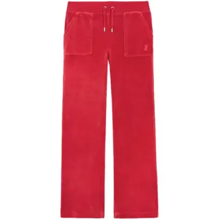 Juicy Couture Sweathose DEL RAY PANT _ Damen Trainingshose Damen, Sweathose, Velour, Jogginghose mit Glitzer, Sale rot XS