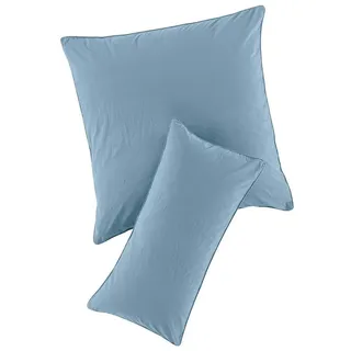 Hessnatur Bettwäsche aus reiner Bio-Baumwolle, Web, 1 teilig blau|grau